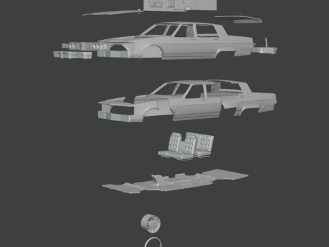1983 Oldsmobile Regency 3d print model Model Cetak 3D