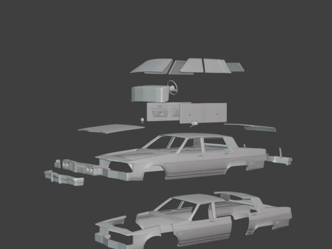 1983 Oldsmobile Regency 3d print model Model Cetak 3D
