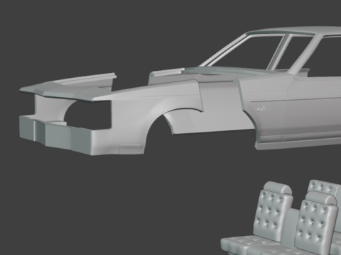 1983 Oldsmobile Regency 3d print model Model Cetak 3D