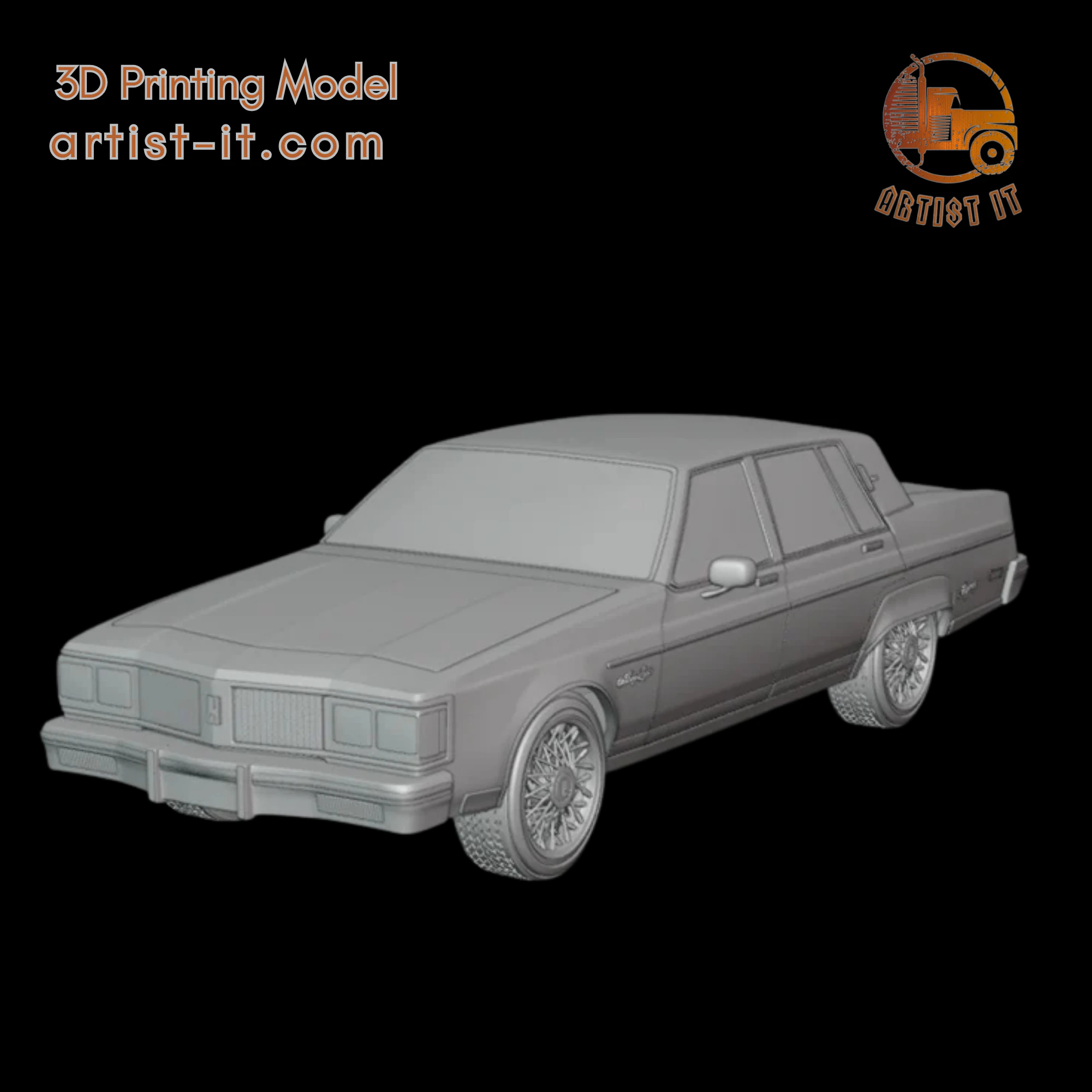 1983 Oldsmobile Regency 3d print model 3D Print Model .c4d .max .obj .3ds .fbx .stl .blend