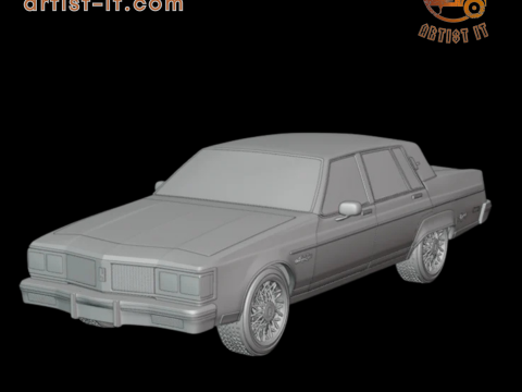 1983년 올즈모빌 리젠시 3D 프린트 모델 3D 프린트 모델