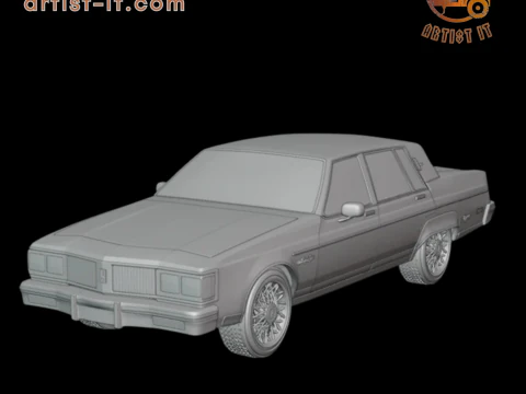 1983 ओल्डस्मोबाइल रीजेंसी 3डी प्रिंट मॉडल 3D प्रिंट मॉडल
