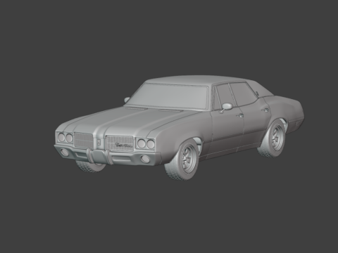 1971 Oldsmobile Cutlass Supreme sedan 3d print model 3D प्रिंट मॉडल