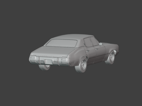 1971 Oldsmobile Cutlass Supreme sedan 3d print model 3Dプリントモデル