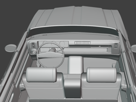 1971 Oldsmobile Cutlass Supreme sedan 3d print model 3Dプリントモデル
