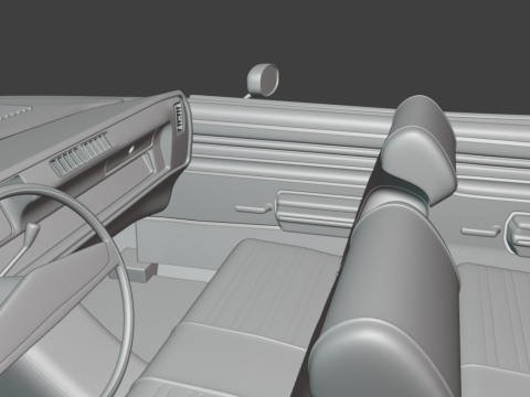 1971 Oldsmobile Cutlass Supreme sedan 3d print model 3Dプリントモデル