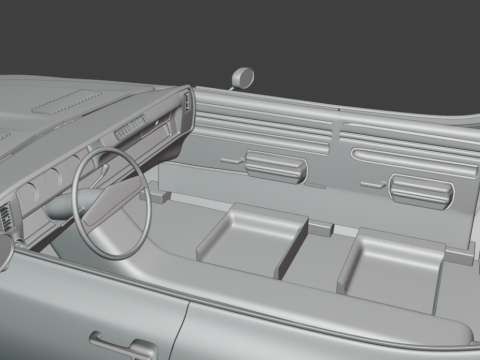 1971 Oldsmobile Cutlass Supreme sedan 3d print model 3Dプリントモデル