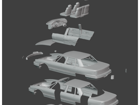 1991 - 1996 Oldsmobile 98 3d print model Model do druku 3D