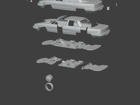 1991 - 1996 Oldsmobile 98 3d print model Model do druku 3D