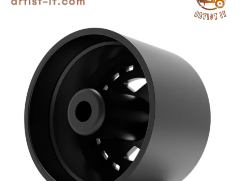 BLACK RHINO 4 SPOKES YORK 3D Print Model