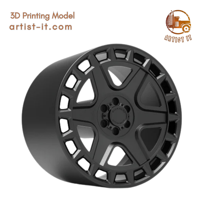 BLACK RHINO 6 spokes york 3D Print Model .c4d .max .obj .3ds .fbx .stl .blend 