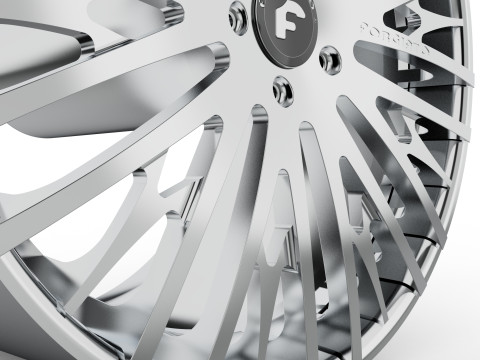 Forgiato Cravatta-ECL wheel 3d print model 3D Принт Модель