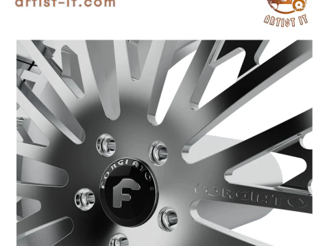 Forgiato Cravatta-ECL wheel 3d print model 3D Print Model
