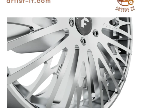 Forgiato Cravatta-ECL wheel 3d print model 3D Print Model