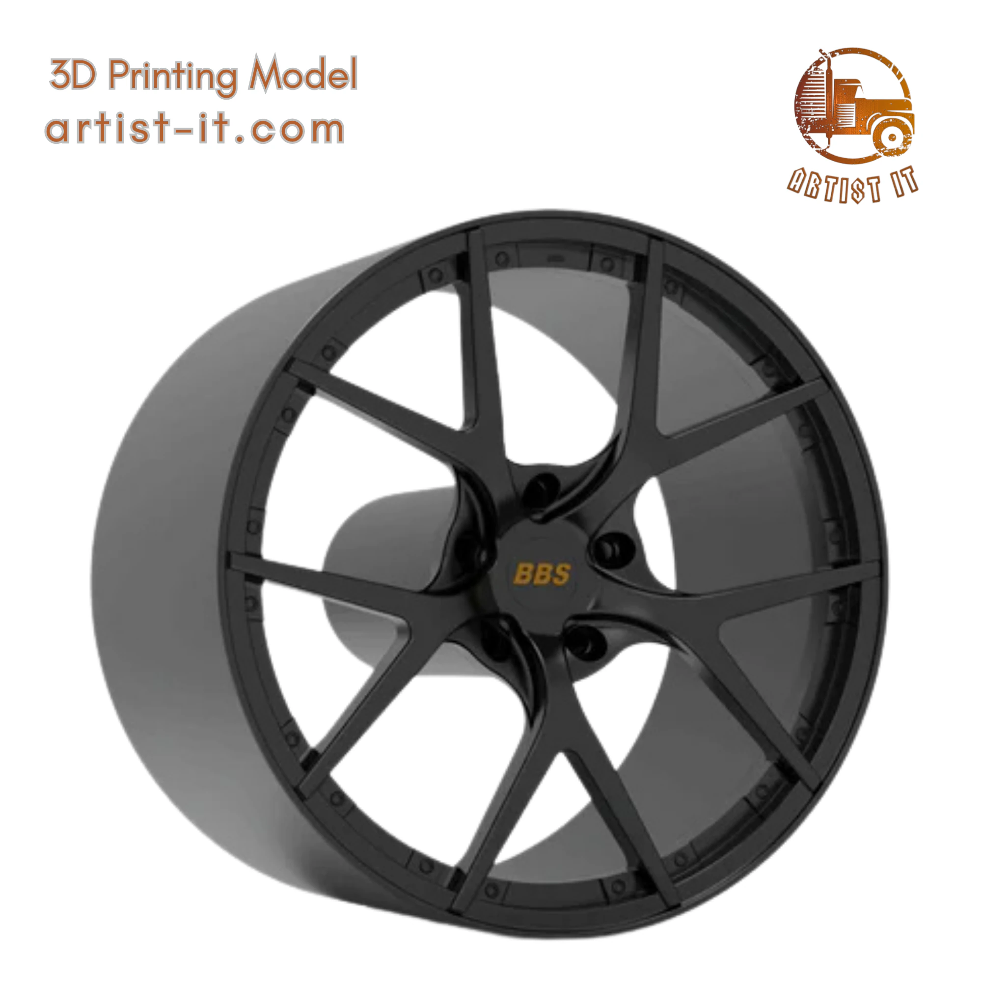 BBS RI-S wheel 3d print model 3D Print Model .c4d .max .obj .3ds .fbx .stl .blend 