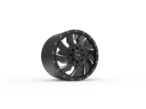 Fuel off road FRONT CLEAVER wheel 3d print model Modelo de Impressão 3D