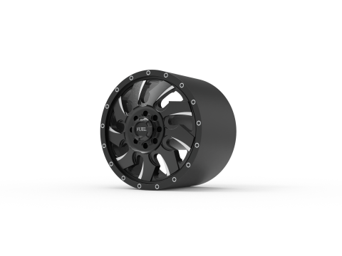 Fuel off road FRONT CLEAVER wheel 3d print model Modelo de Impressão 3D
