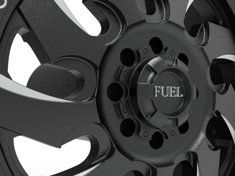 Fuel off road FRONT CLEAVER wheel 3d print model Modelo de Impressão 3D