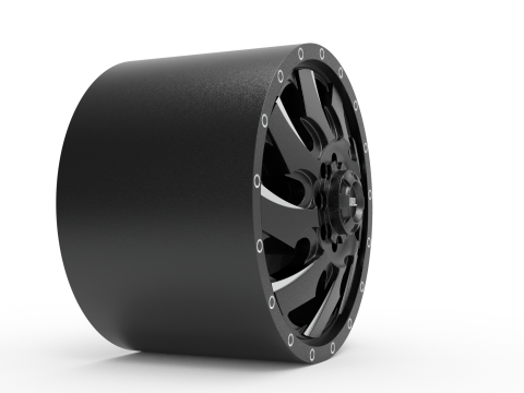 Fuel off road FRONT CLEAVER wheel 3d print model Modelo de Impressão 3D