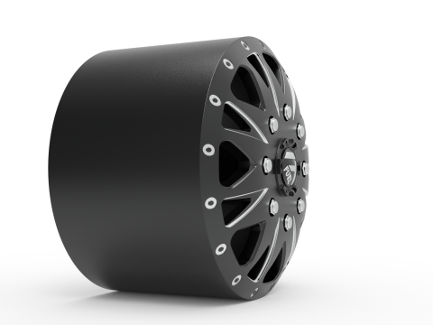 Fuel off road FRONT THROTTLE wheel 3d print model 3D Baskı Modeli