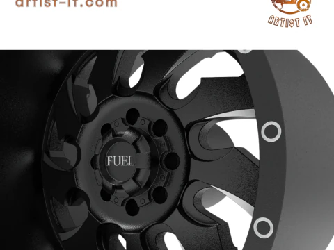 Fuel off road REAR CLEAVER wheel 3d print model 3D Print Model