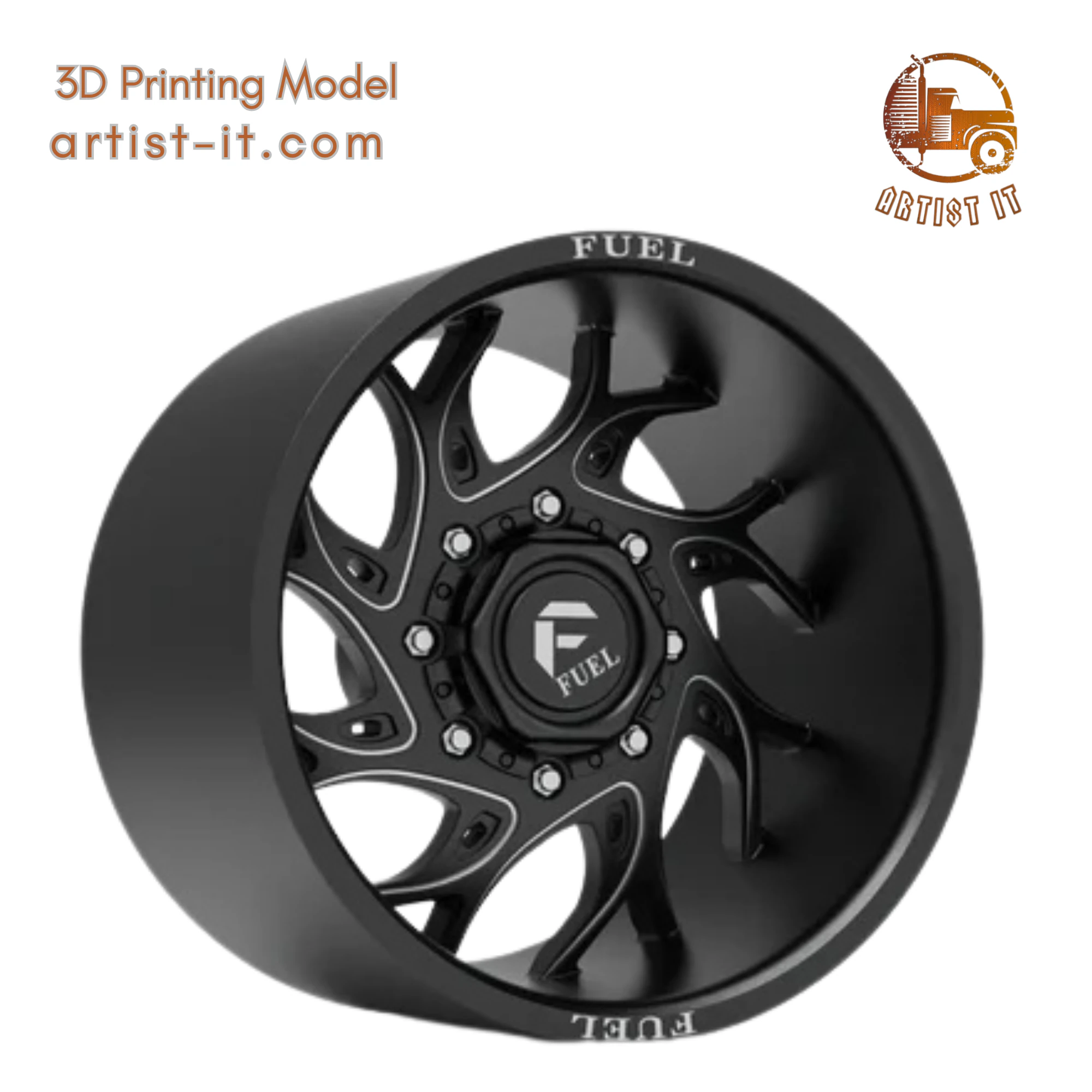 Fuel off road REAR RUNNER wheel 3d print model 3D Print Model .c4d .max .obj .3ds .fbx .stl .blend 