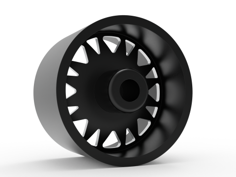 Fuel off road REAR THROTTLE wheel 3d print model Modelo de Impressão 3D