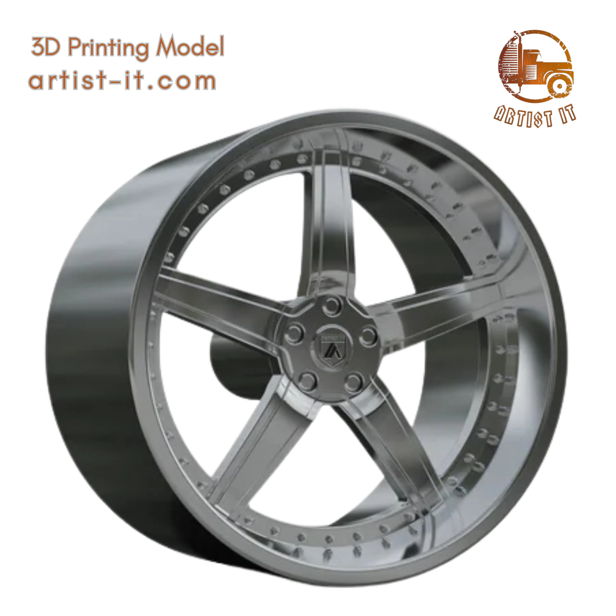 ASANTI AF157 WHEEL 3D Print Model .c4d .max .obj .3ds .fbx .stl .blend 