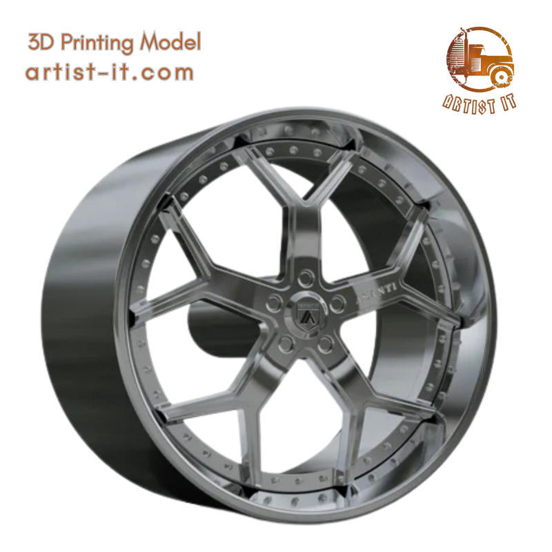 ASANTI AF164 WHEEL 3D Print Model .c4d .max .obj .3ds .fbx .stl .blend 