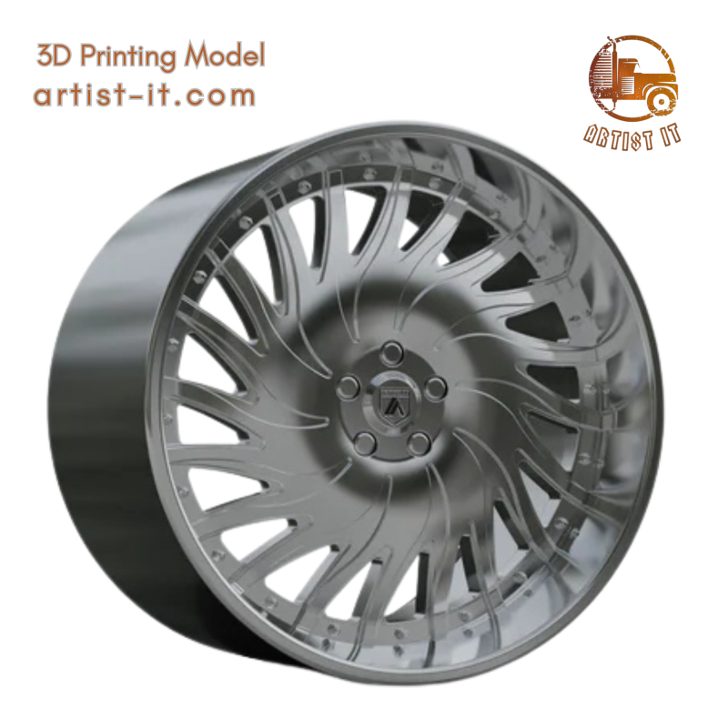 ASANTI AF184 WHEEL 3D Print Model .c4d .max .obj .3ds .fbx .stl .blend 