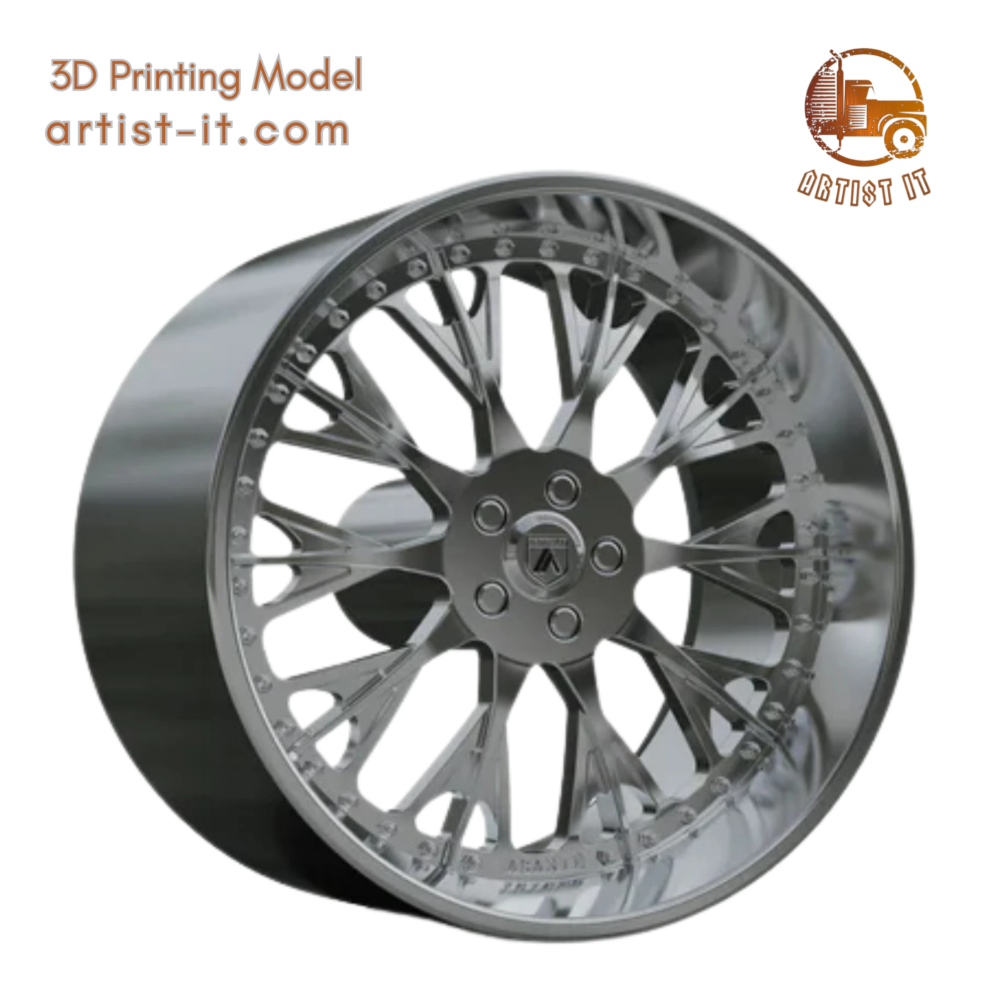 ASANTI AF825 WHEEL 3D Print Model .c4d .max .obj .3ds .fbx .stl .blend 