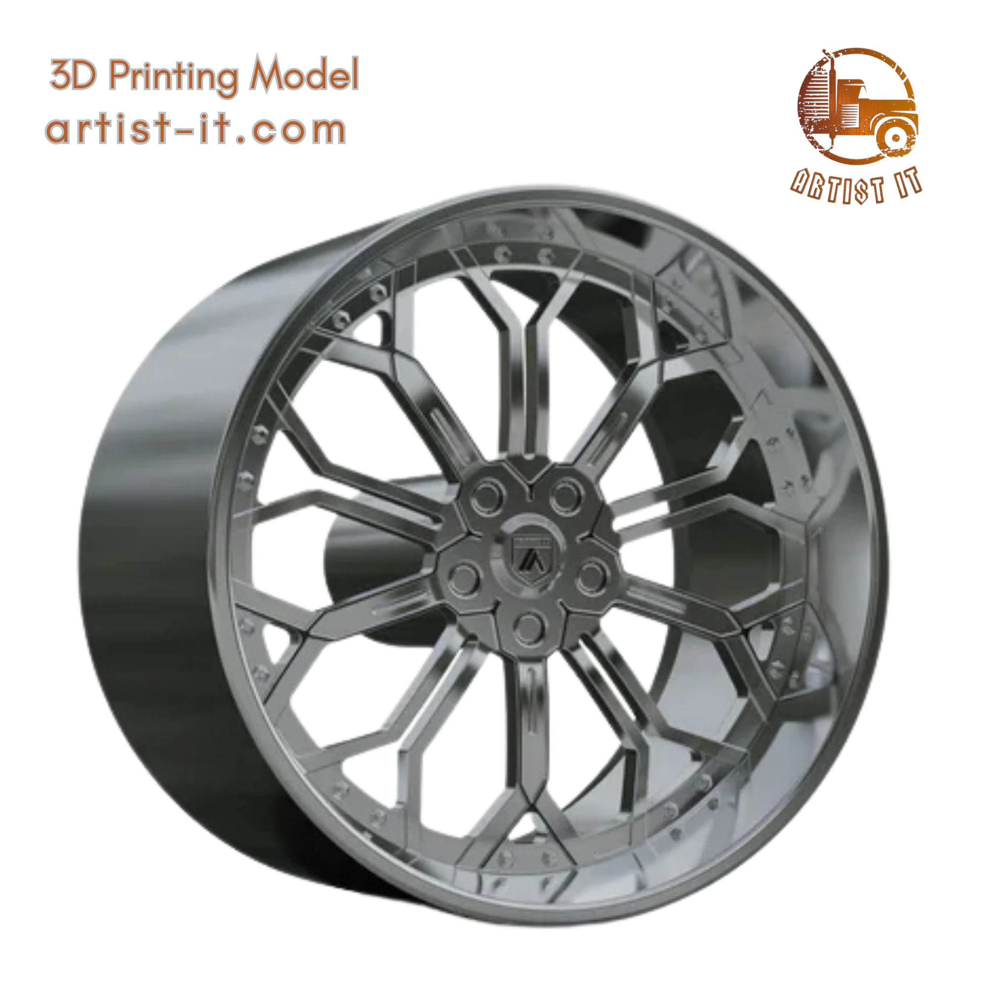 ASANTI AF834 WHEEL 3D Print Model .c4d .max .obj .3ds .fbx .stl .blend 