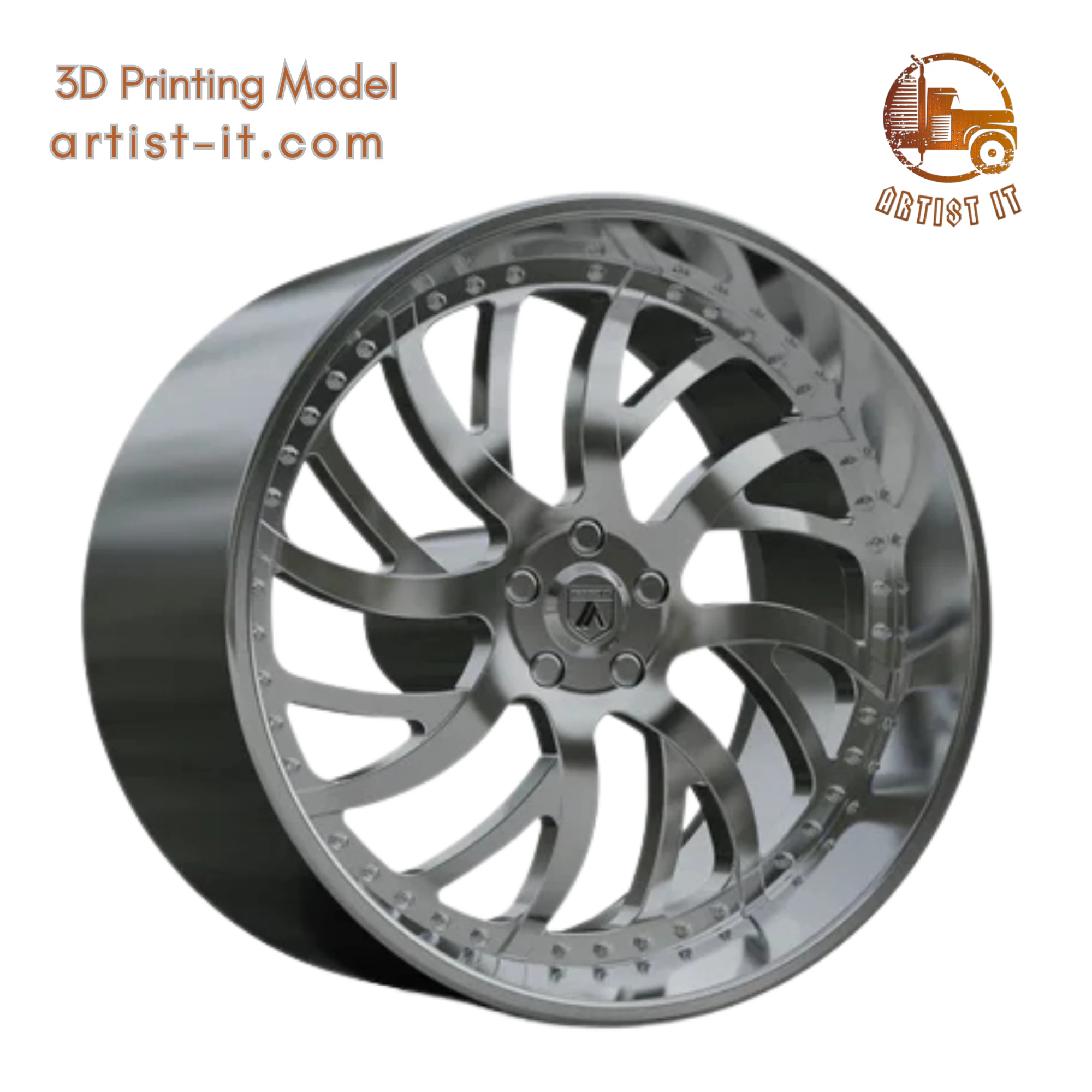 ASANTI AF862 WHEEL 3D Print Model .c4d .max .obj .3ds .fbx .stl .blend 