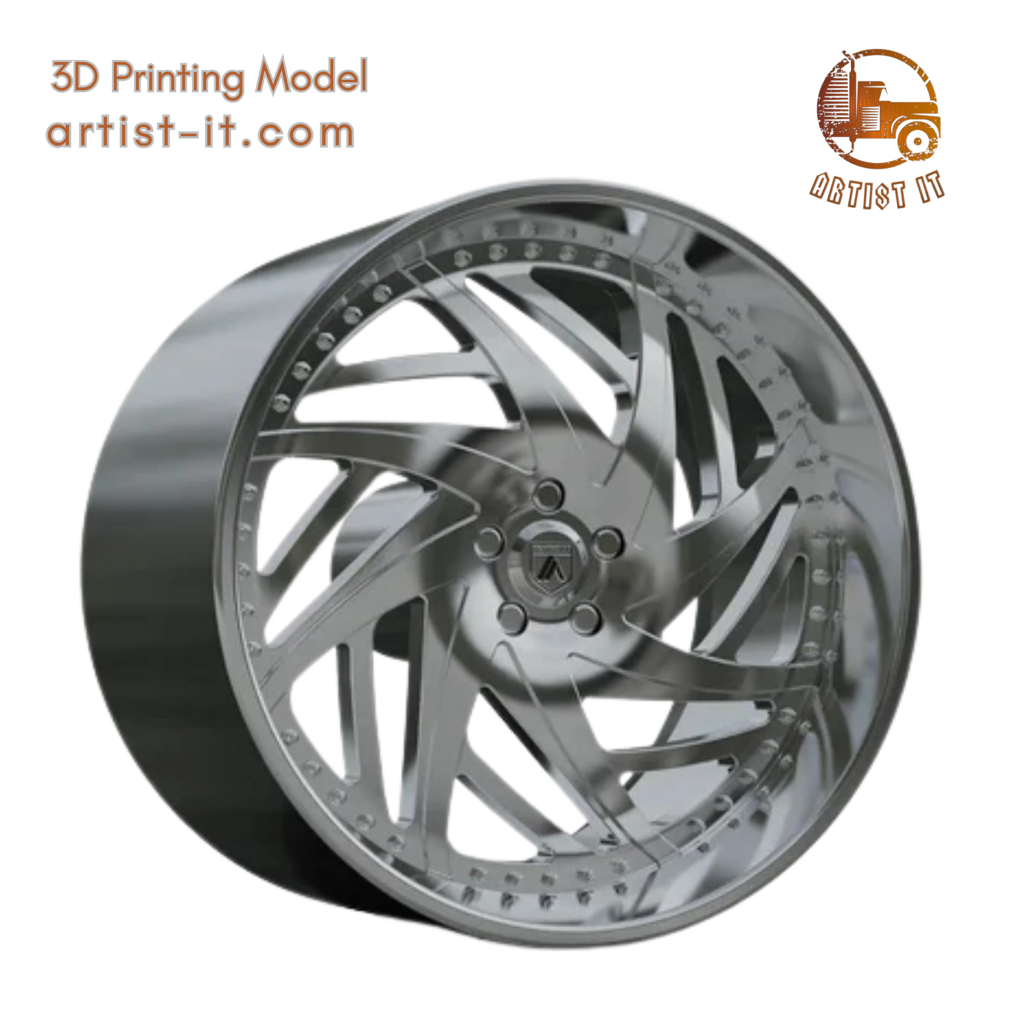 ASANTI AF863 WHEEL 3D Print Model .c4d .max .obj .3ds .fbx .stl .blend