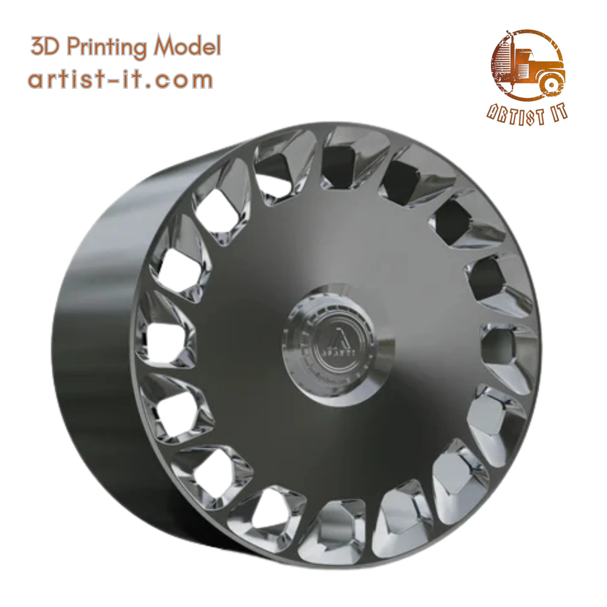 ASANTI ARISTOCRAT WHEEL 3D Print Model .c4d .max .obj .3ds .fbx .stl .blend 