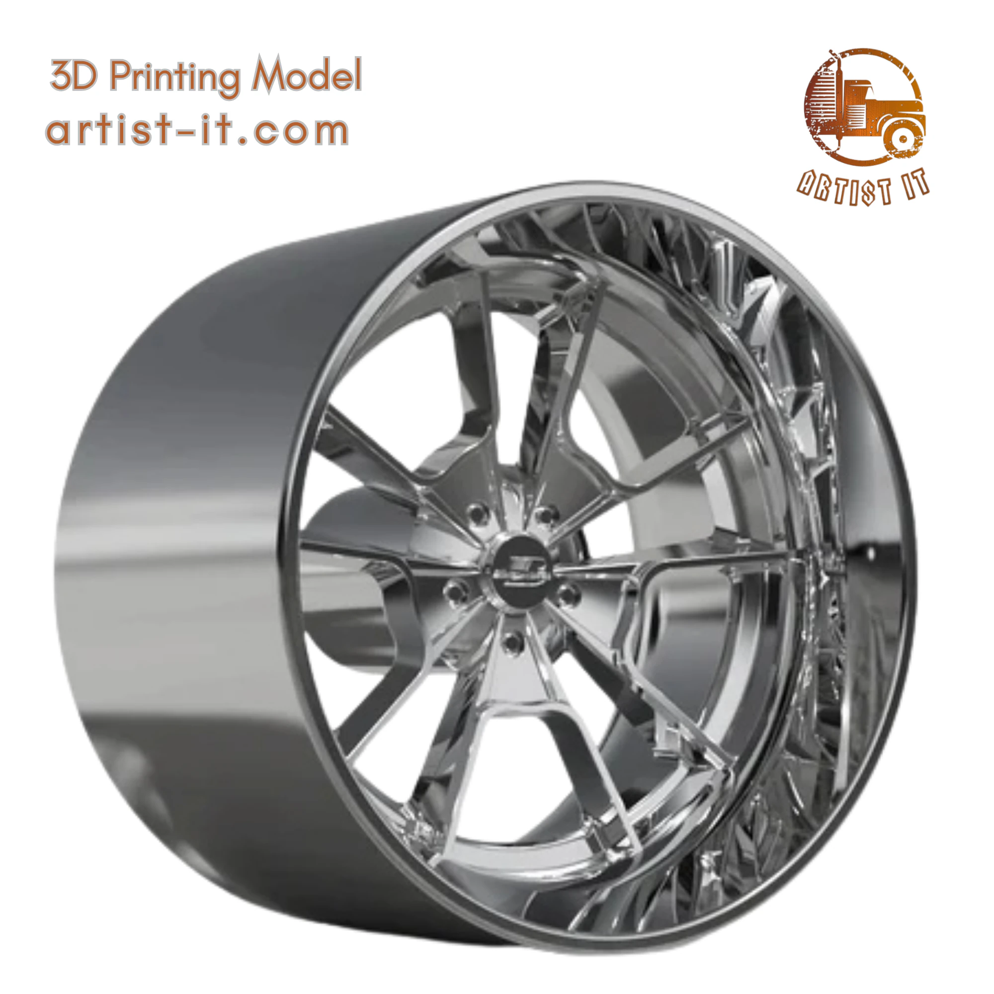 BILLET SPECIALATIES GRINDER WHEEL 3D Print Model .c4d .max .obj .3ds .fbx .stl .blend 