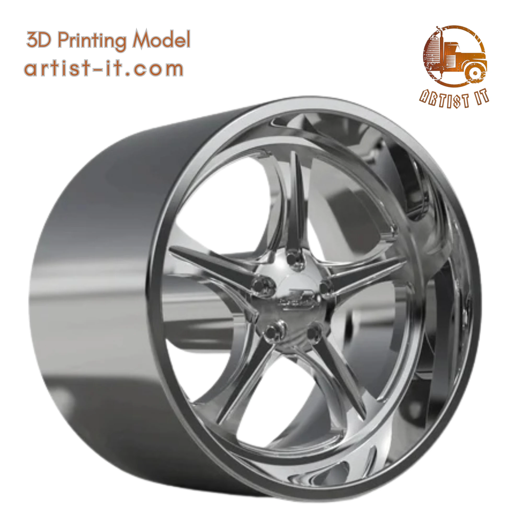 BILLET SPECIALATIES SLG20 - HOLLOWPOINT WHEEL 3D Print Model .c4d .max .obj .3ds .fbx .stl .blend 