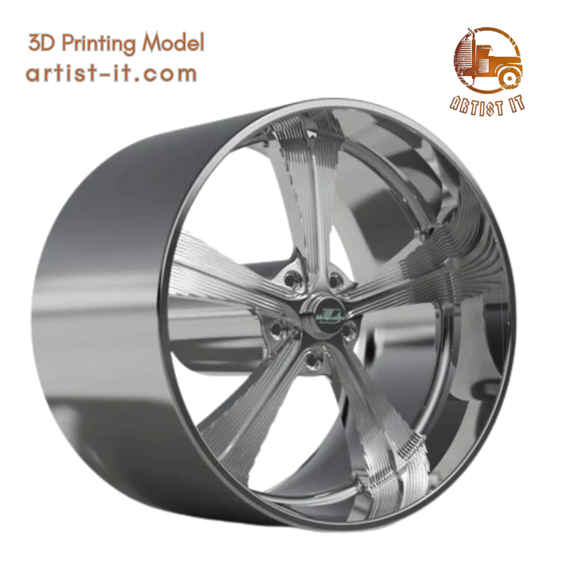 ビレットスペシャルティ SLG 53 - タラデガ ホイール 3Dプリントモデル .c4d .max .obj .3ds .fbx .stl .blend
