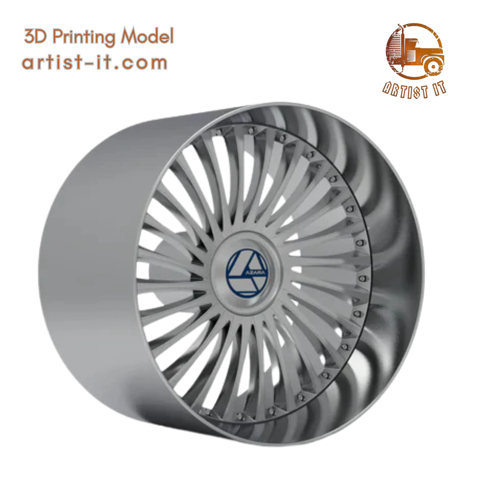 AZARA AZX-103 WHEEL 3D PRINT MODEL 3D Print Model .c4d .max .obj .3ds .fbx .stl .blend 