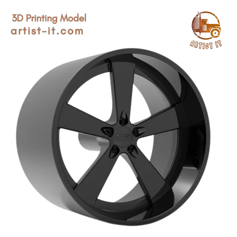 MODELLO STAMPA 3D DI RUOTA BURNOUT AMERICANA Modello di stampa 3D .c4d .max .obj .3ds .fbx .stl .blend