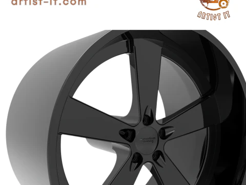 AMERICAN RACING BURNOUT WHEEL 3D PRINT MODEL 3D Print Model
