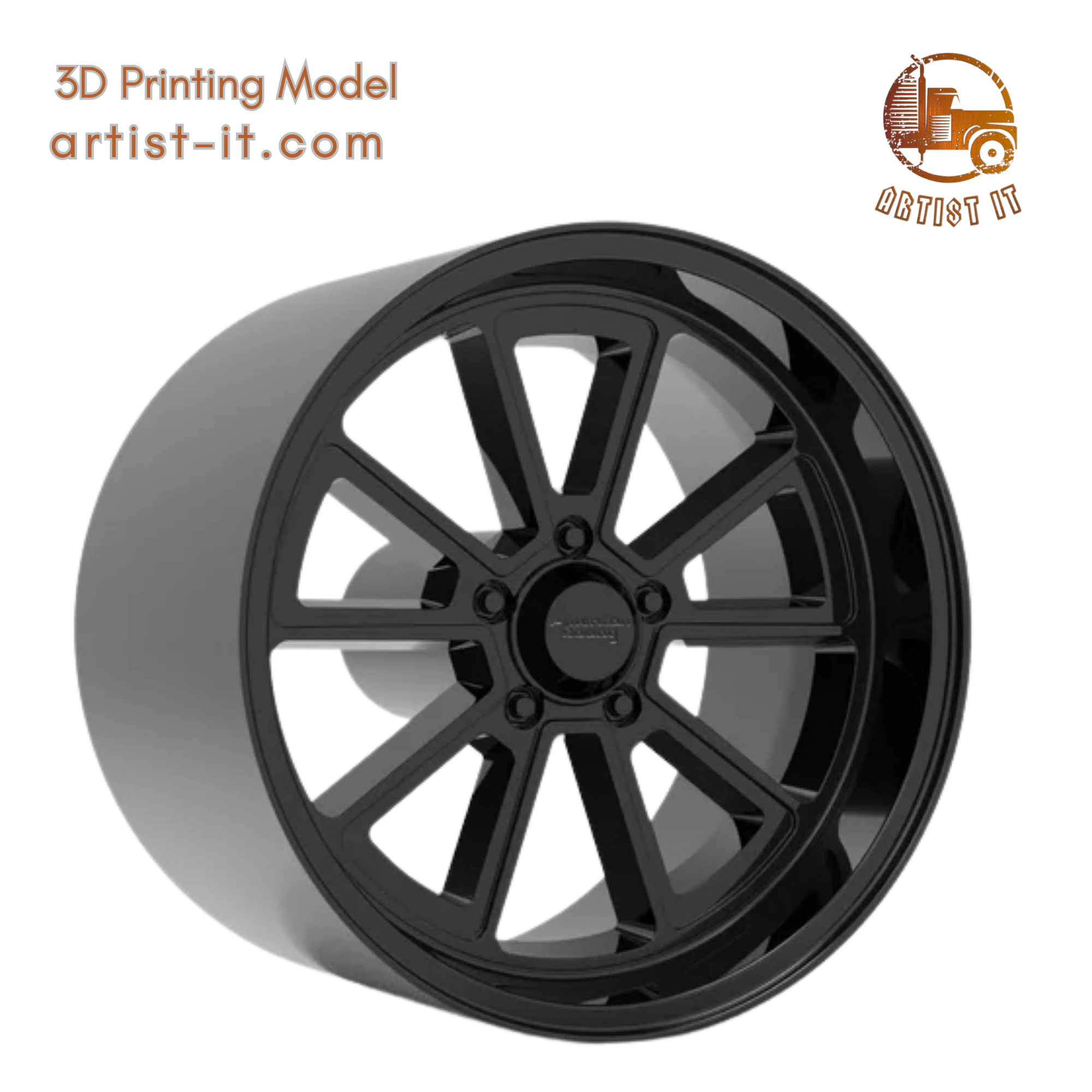 AMERICAN RACING DRAFT WHEEL 3D PRINT MODEL 3D Print Model .c4d .max .obj .3ds .fbx .stl .blend