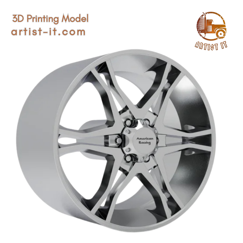 AMERIKAANS RACING MAINLINE WIEL 3D PRINTMODEL 3D printmodel .c4d .max .obj .3ds .fbx .stl .blend