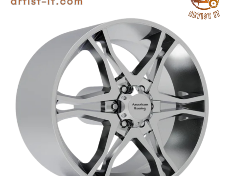 MODEL CETAK 3D RODA UTAMA BALAP AMERIKA Model Cetak 3D