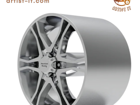 MODEL CETAK 3D RODA UTAMA BALAP AMERIKA Model Cetak 3D