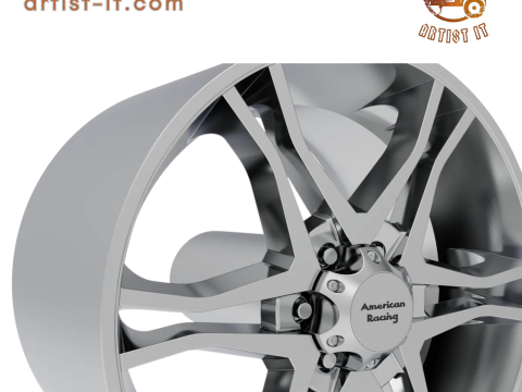 MODEL CETAK 3D RODA UTAMA BALAP AMERIKA Model Cetak 3D