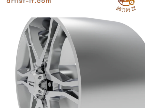 MODEL CETAK 3D RODA UTAMA BALAP AMERIKA Model Cetak 3D