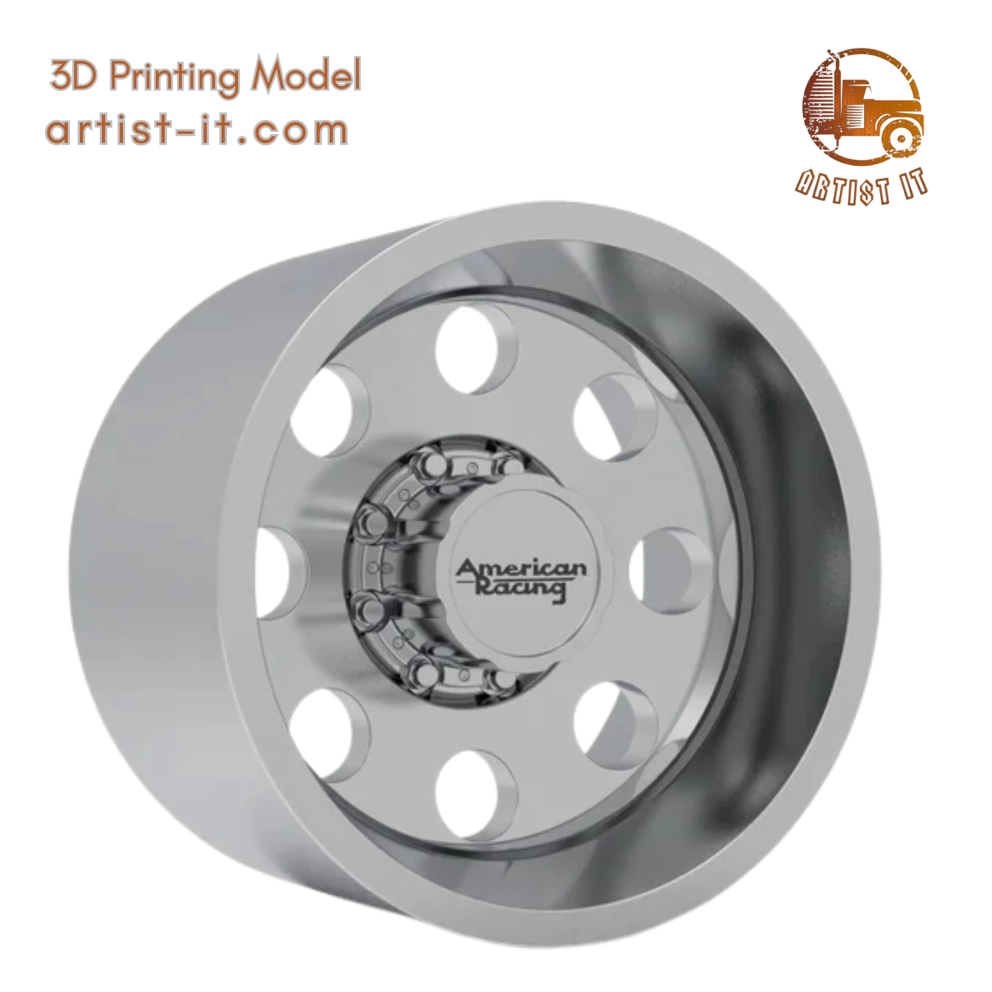AMERICAN RACING REAR BAJA DUALLY WHEEL 3D PRINT MODEL 3D Print Model .c4d .max .obj .3ds .fbx .stl .blend 