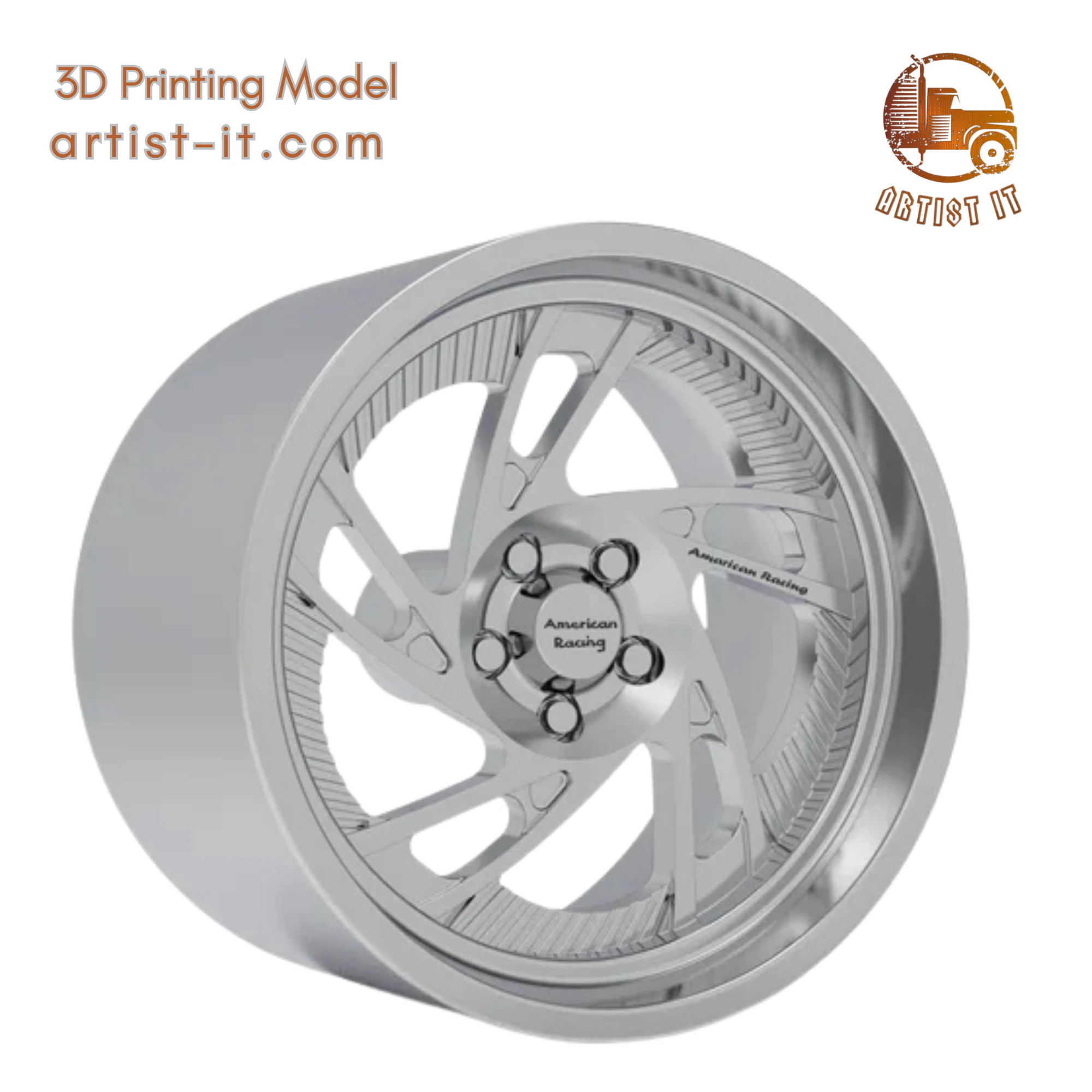 AMERICAN RACING VF202 WHEEL 3D PRINT MODEL 3D Print Model .c4d .max .obj .3ds .fbx .stl .blend 