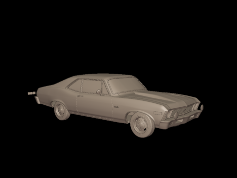 CHEVROLET NOVA SS 396 1969 3D PRINT MODEL 3D Baskı Modeli